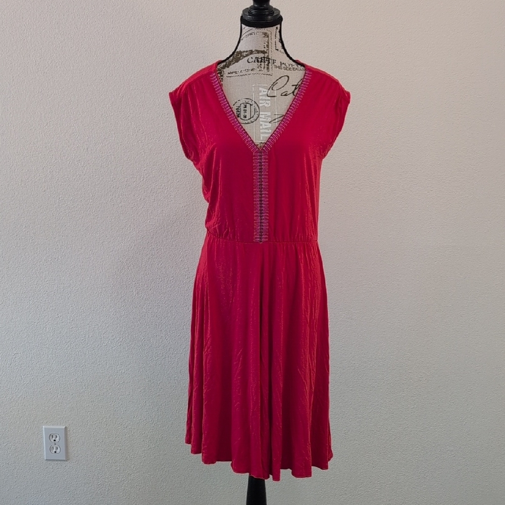 Boden Vibrant Red Midi Dress
